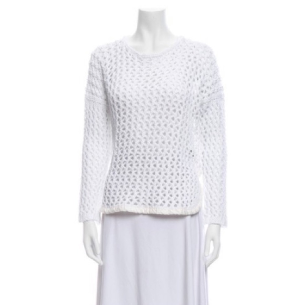 Rag & Bone Open Knit Cotton Silk Sweater
